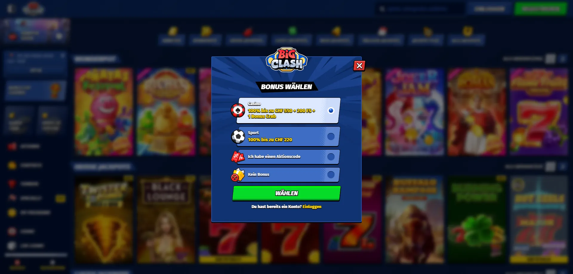BigClash Casino App f&uuml;r iOS und Android &ndash; mobiles Spielen in &Ouml;sterreich