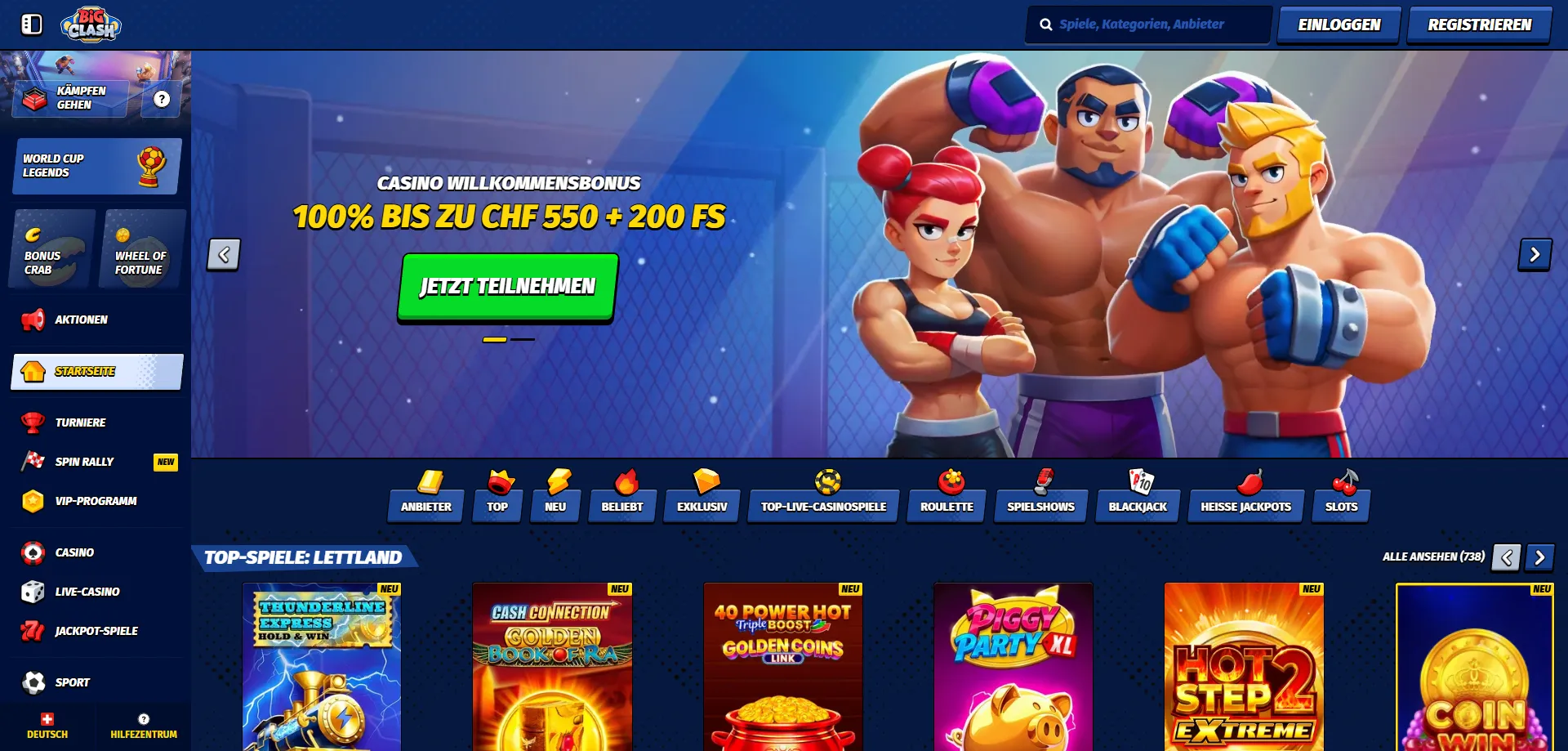 BigClash Casino &Ouml;sterreich &ndash; &Uuml;berblick &uuml;ber Spiele, Boni und Lizenz